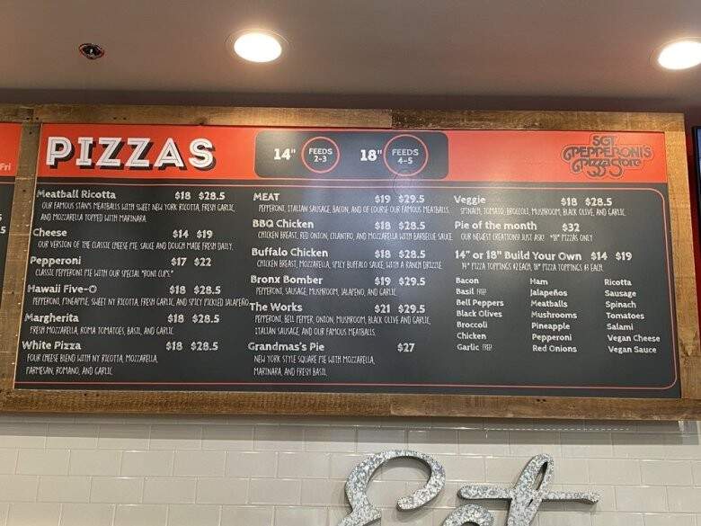 Sgt. Pepperoni's Pizza Store - Aliso Viejo, CA