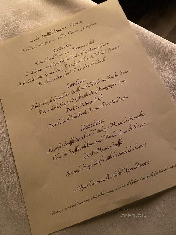 Le Souffle - Carmel-by-the-Sea, CA menu_pic