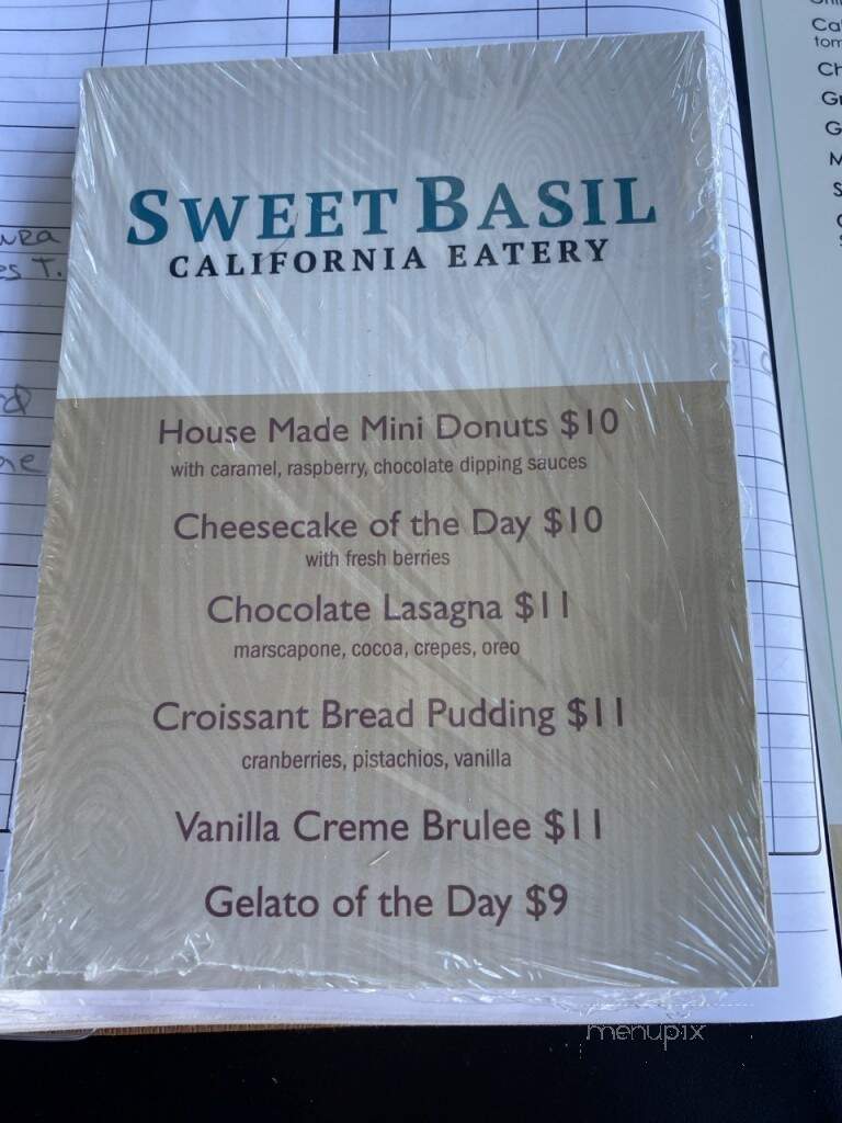 Sweet Basil California Eatery - Palm Desert, CA menu_pic