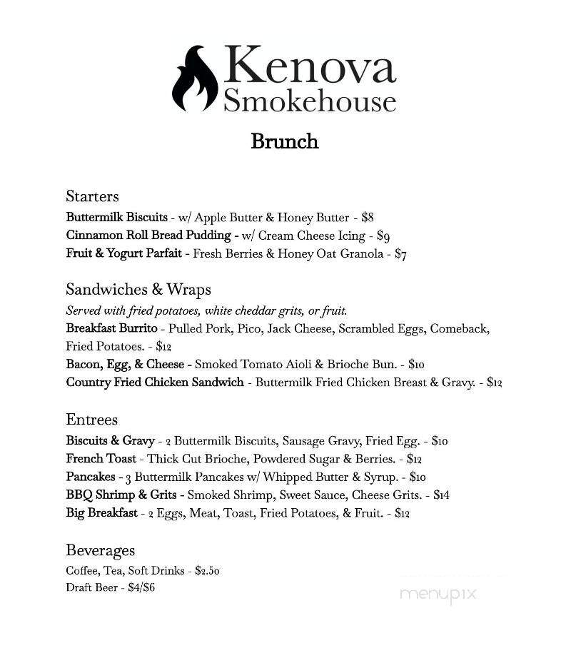 Kenova Smokehouse - Flowood, MS menu_pic
