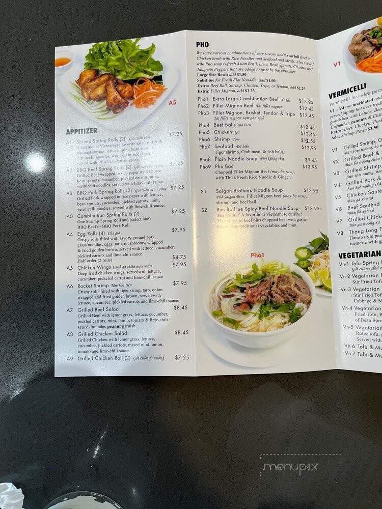 Saigon Brothers - Woodland Hills, CA menu_pic