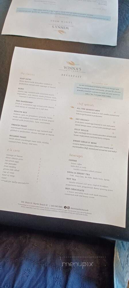 Winna's Kitchen - Myrtle Beach, SC menu_pic