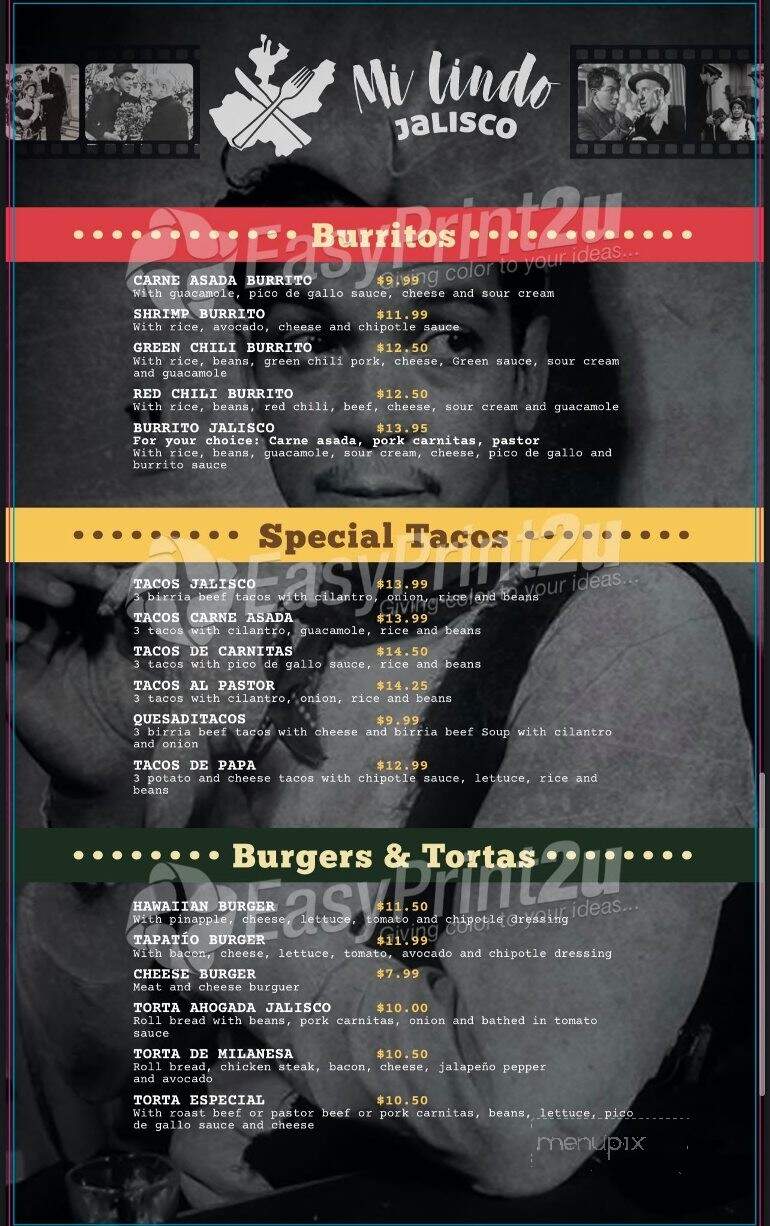 Mi Lindo Jalisco - Kingman, AZ menu_pic