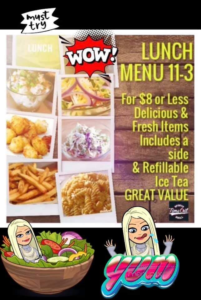 Time Out Sports Grill - Carthage, NC menu_pic