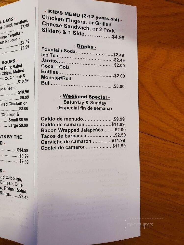 JR's BBQ And saloon - Indiantown, FL menu_pic