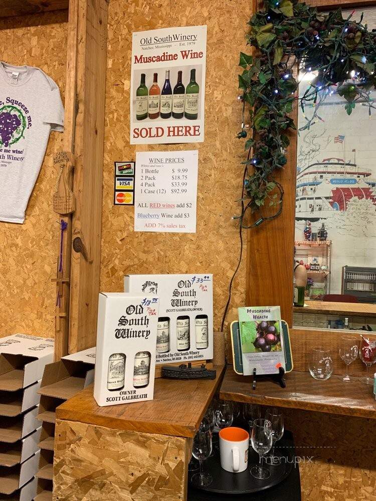 Old South Winery - Natchez, MS menu_pic