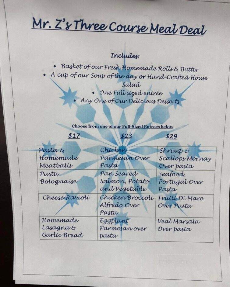 Mr Z's Pipasa - Plainfield, CT menu_pic