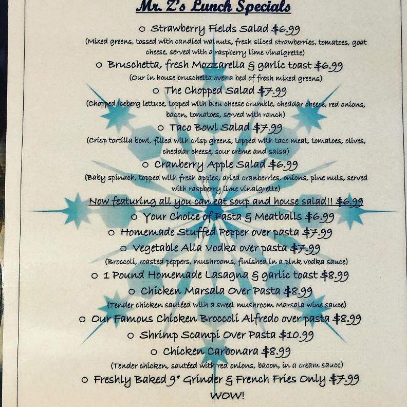 Mr Z's Pipasa - Plainfield, CT menu_pic