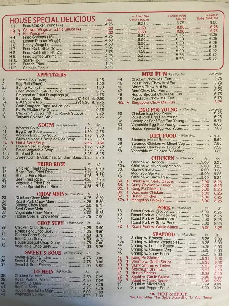 Hong Kong Express - Mobile, AL menu_pic
