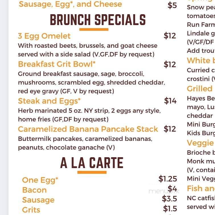 The Eddy Pub - Saxapahaw, NC menu_pic