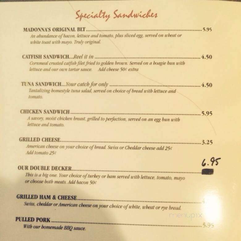 Madonna's Bar & Grill - Cincinnati, OH menu_pic