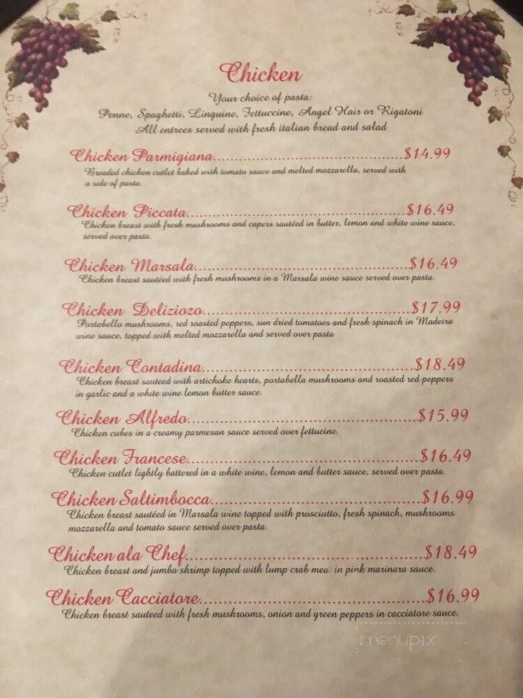 Sal's Italian Restaurant - Roanoke, VA menu_pic