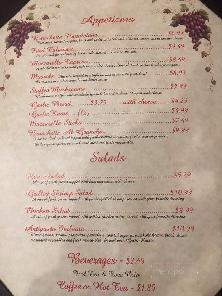 Sal's Italian Restaurant - Roanoke, VA menu_pic