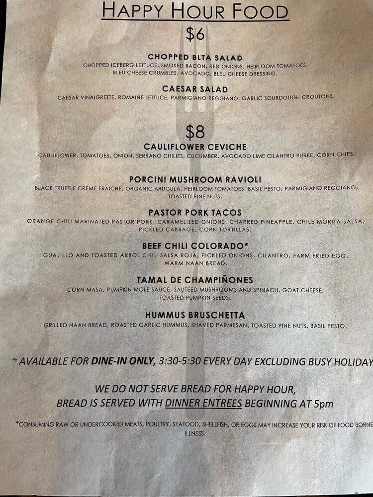 The Twisted Fork - Reno, NV menu_pic