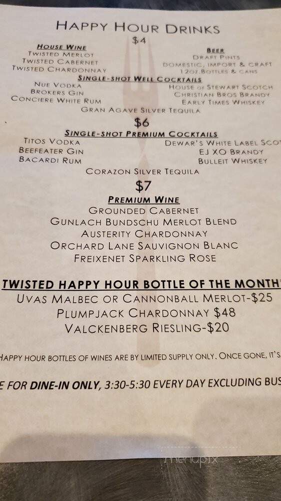The Twisted Fork - Reno, NV menu_pic