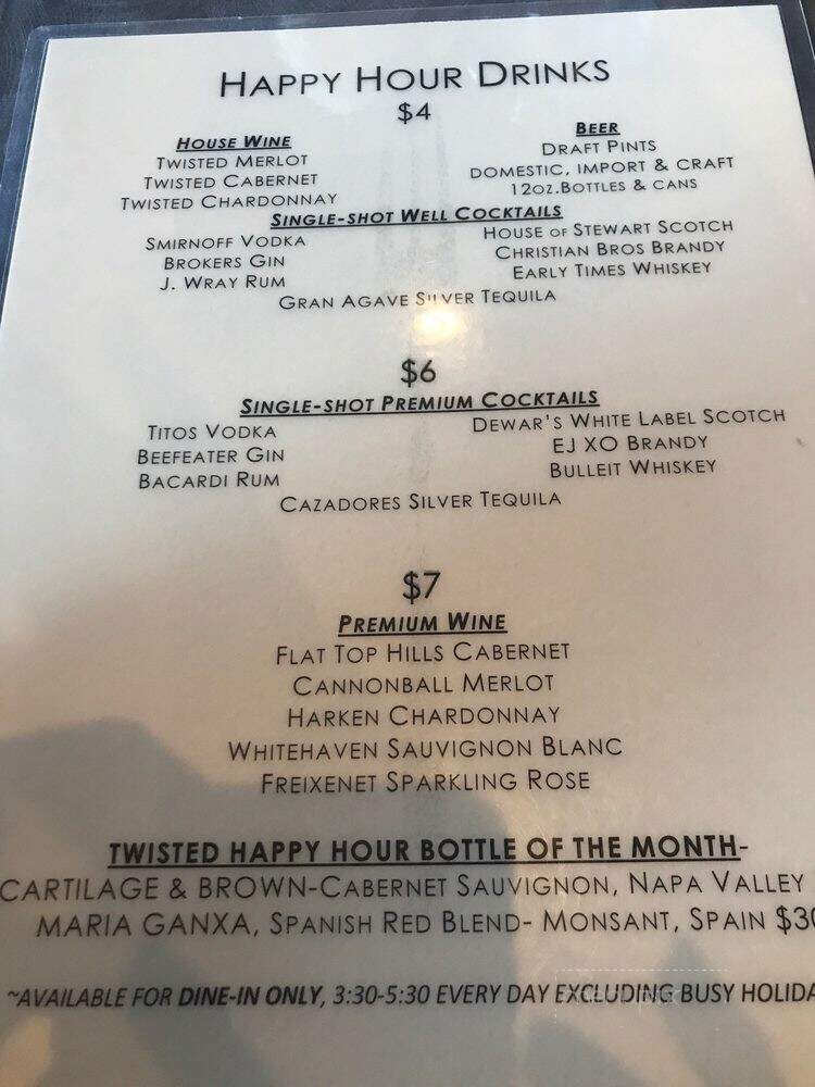The Twisted Fork - Reno, NV menu_pic