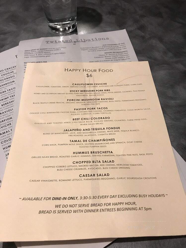 The Twisted Fork - Reno, NV menu_pic