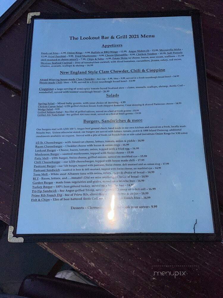 The Lookout Bar & Grill - Oxnard, CA menu_pic