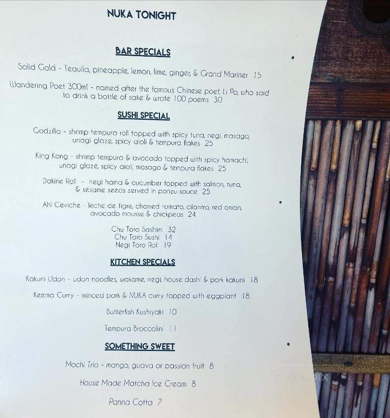 Nuka - Haiku, HI menu_pic