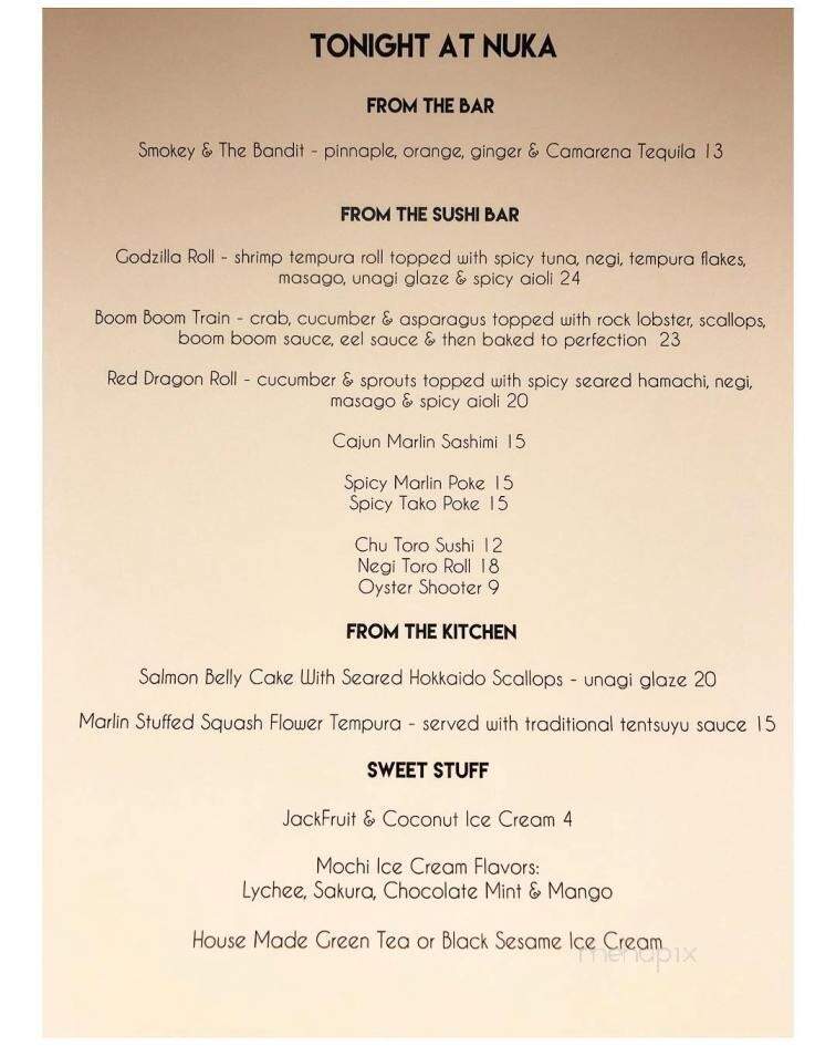 Nuka - Haiku, HI menu_pic