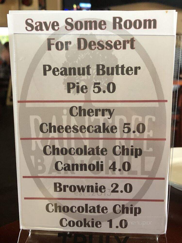 Raintree Pizzeria - Tonawanda, NY menu_pic