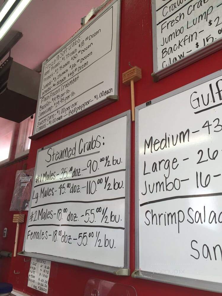 T.L. Morris Seafood - Trappe, MD menu_pic