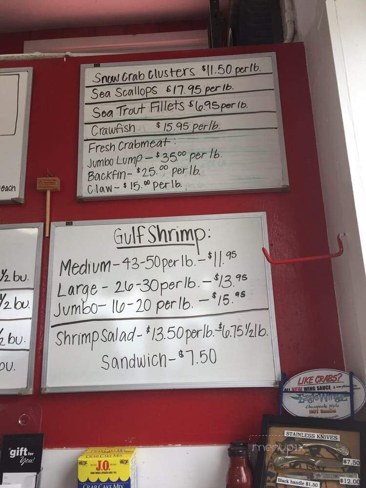 T.L. Morris Seafood - Trappe, MD menu_pic