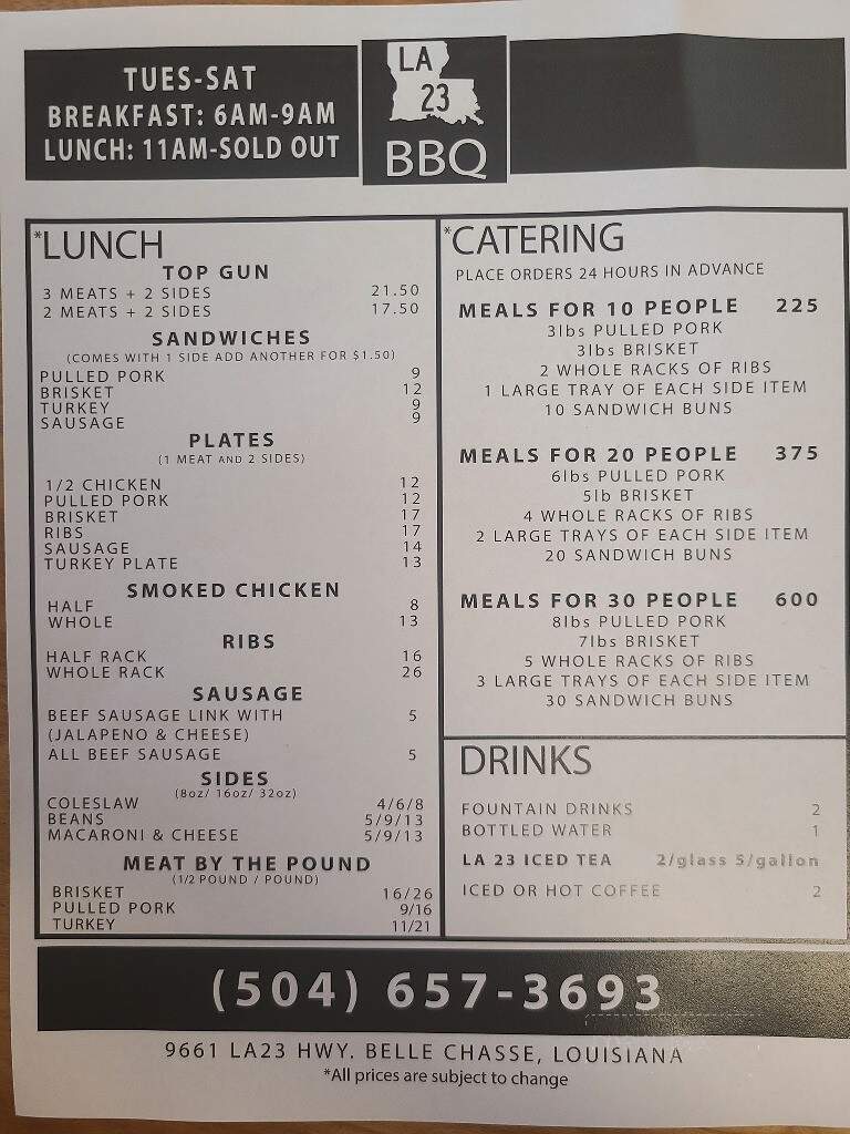 La deals 23 bbq
