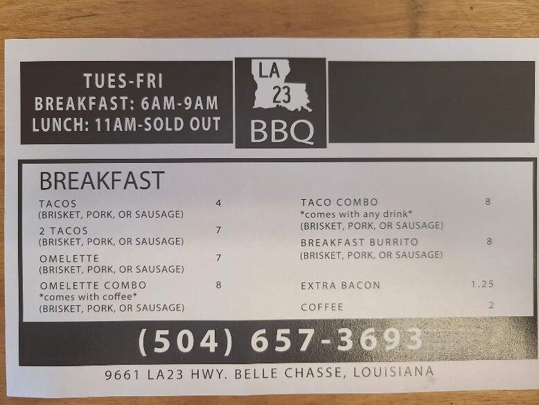 La23 BBQ - Belle Chasse, LA