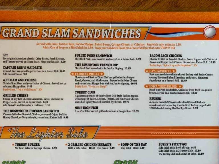 Bushwood Sports Bar and Grill - Cedar Rapids, IA menu_pic