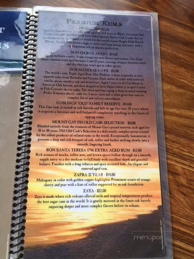 Doc Ford's Rum Bar & Grille - Fort Myers Beach, FL menu_pic