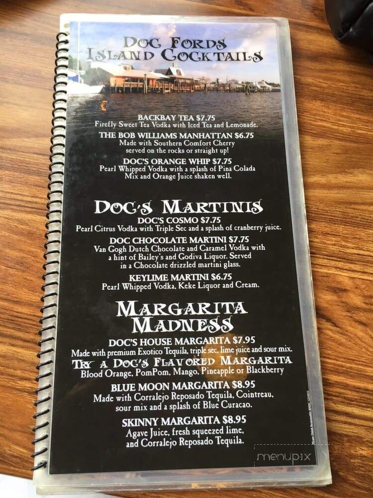 Doc Ford's Rum Bar & Grille - Fort Myers Beach, FL menu_pic