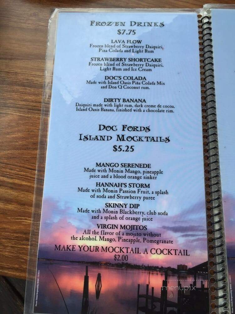 Doc Ford's Rum Bar & Grille - Fort Myers Beach, FL menu_pic