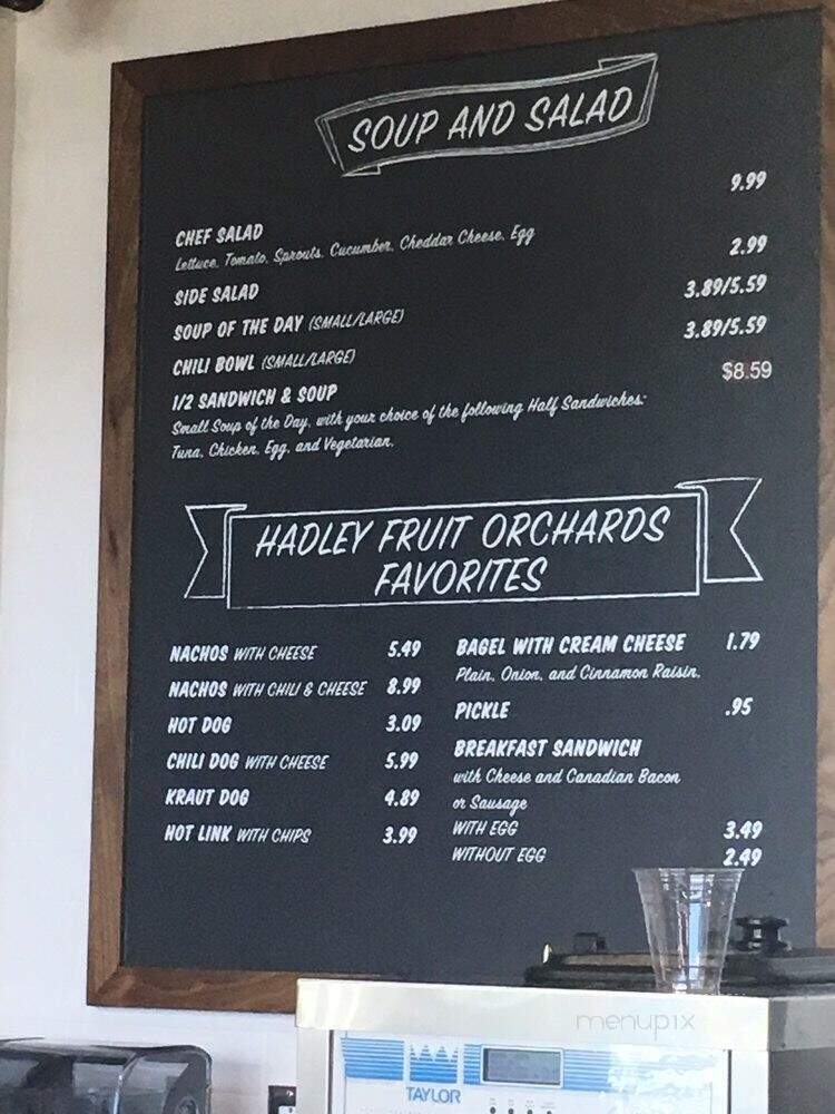 Hadley's Fruit Orchard - Cabazon, CA menu_pic