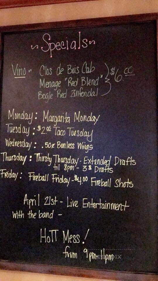 Mahogany's - Visalia, CA menu_pic