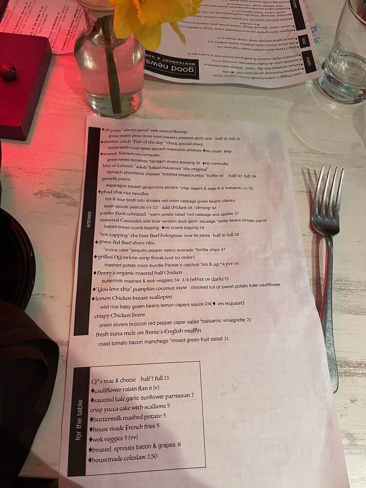 Carole Peck's Good News Cafe - Woodbury, CT menu_pic
