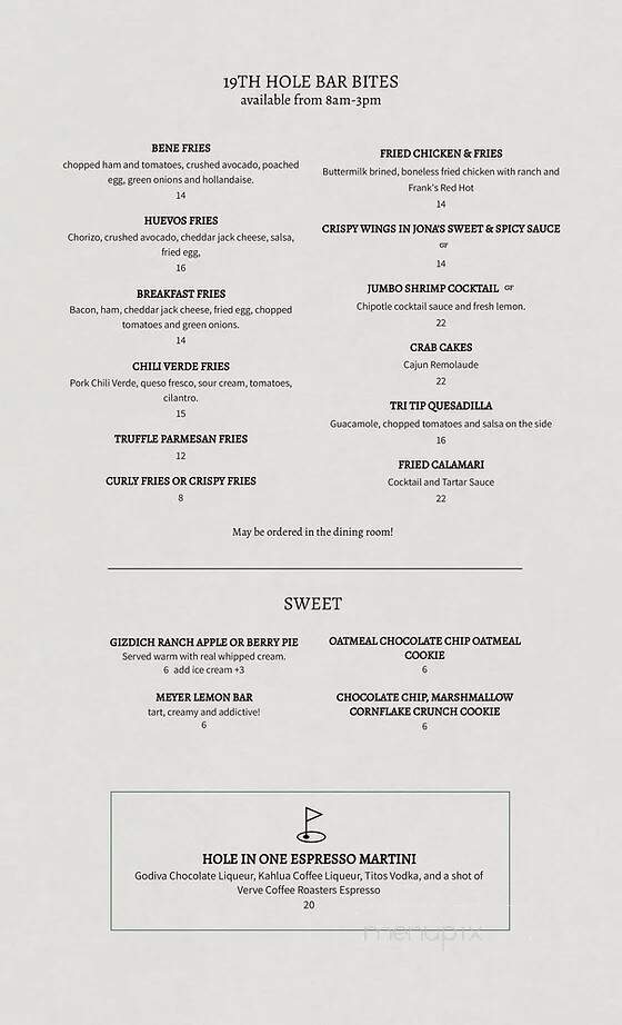 Point Pinos Grill- P.G. Golf Course Clubhouse - Pacific Grove, CA menu_pic