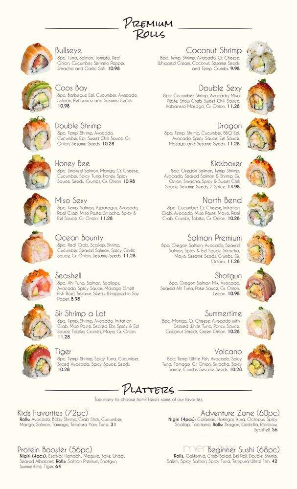 Momiji Japanese Restaurant - Coos Bay, OR menu_pic