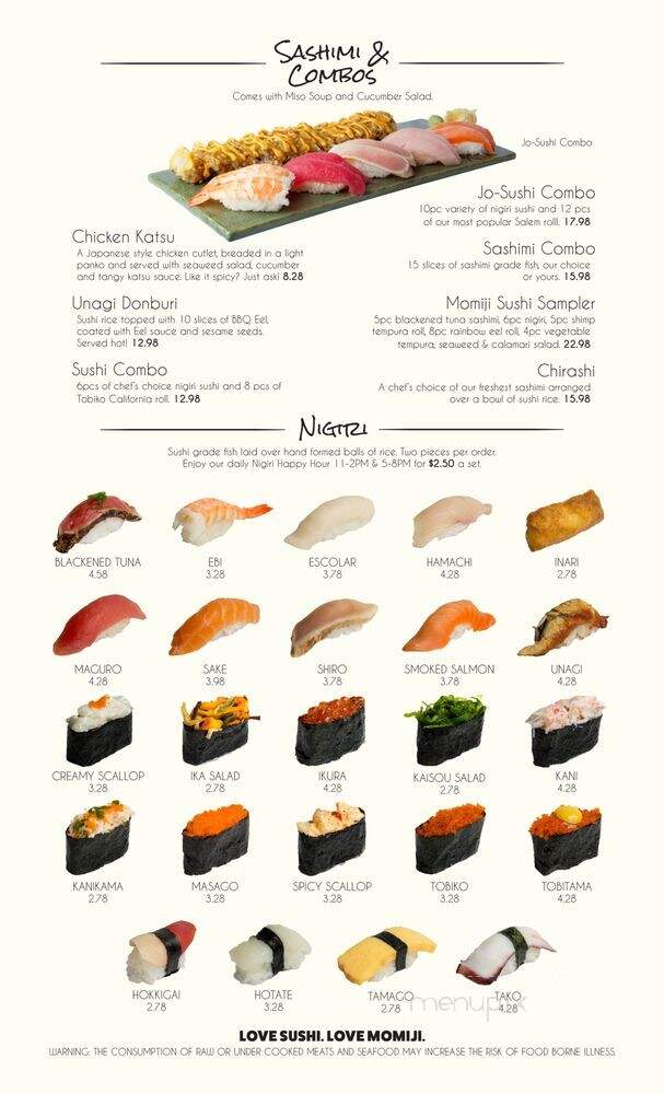 Momiji Japanese Restaurant - Coos Bay, OR menu_pic