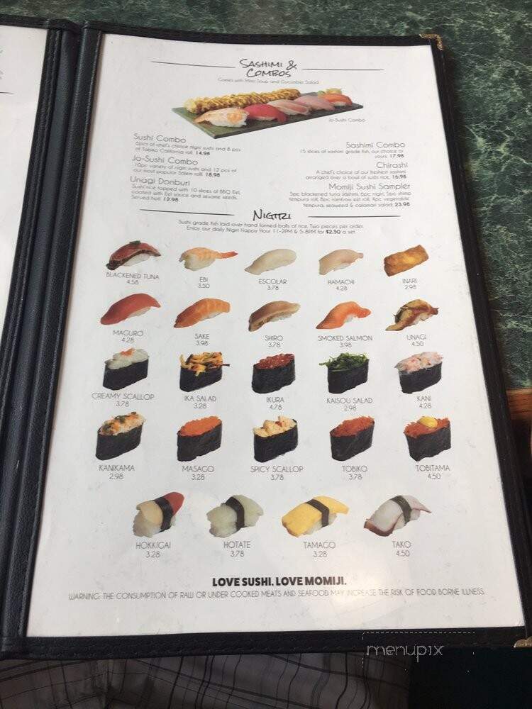 Momiji Japanese Restaurant - Coos Bay, OR menu_pic