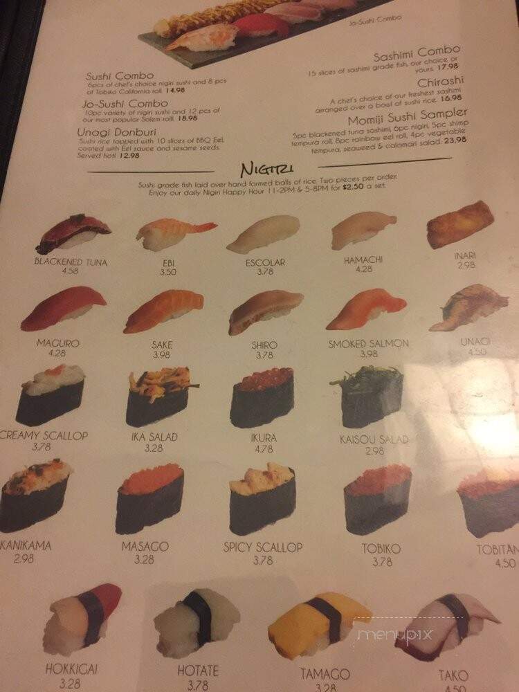 Momiji Japanese Restaurant - Coos Bay, OR menu_pic