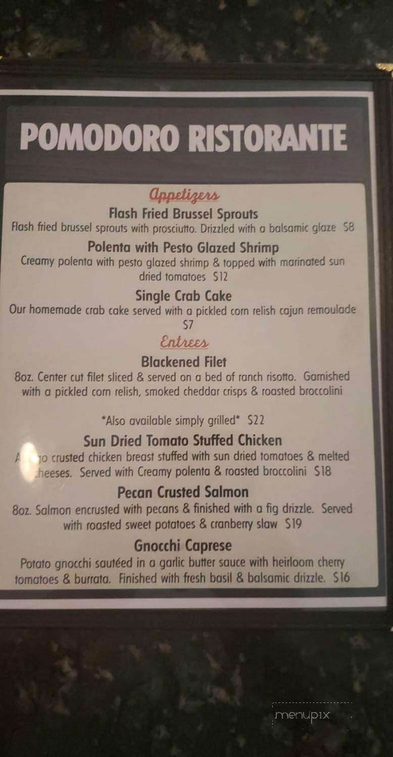 Pomodoro Pizzeria And Ristorante - Wexford, PA menu_pic
