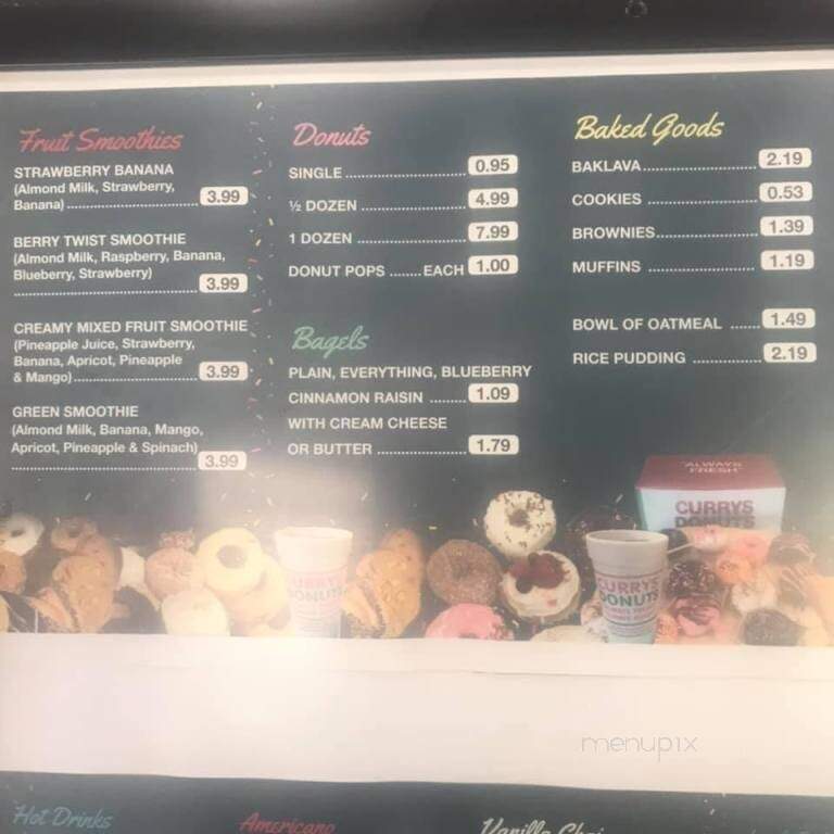 Curry Donuts - Dallas, PA menu_pic