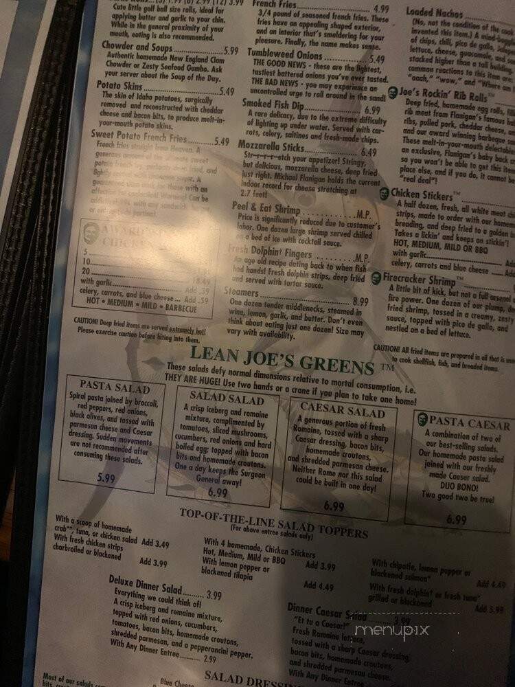 Flanigan's Seafood Bar & Grill - Hallandale Beach, FL menu_pic