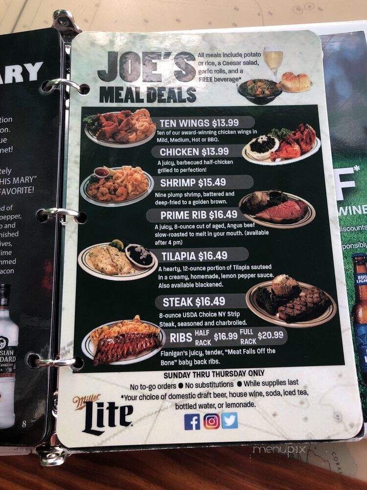 Flanigan's Seafood Bar & Grill - Hallandale Beach, FL menu_pic