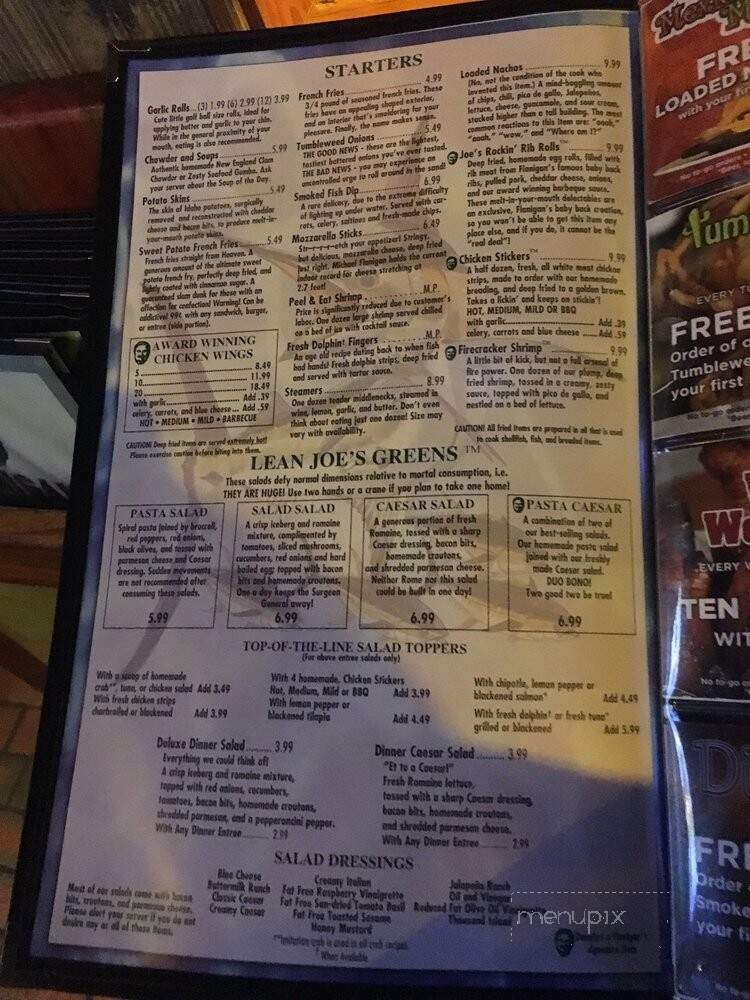 Flanigan's Seafood Bar & Grill - Hallandale Beach, FL menu_pic