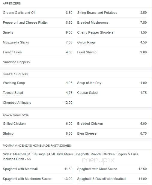 Ristorante Attilio's - Wilmington, DE menu_pic