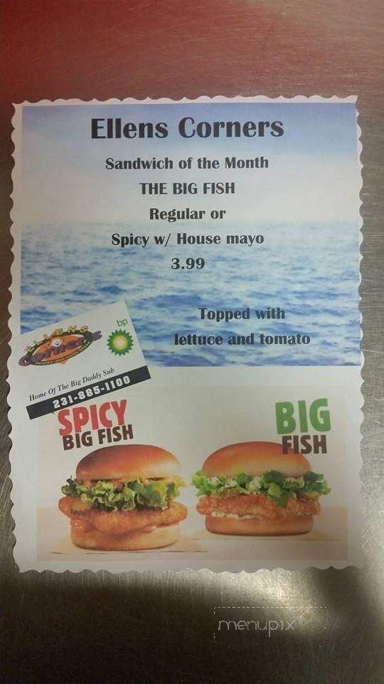 Ellens Corner's Pizza Subs Gas - Mesick, MI menu_pic