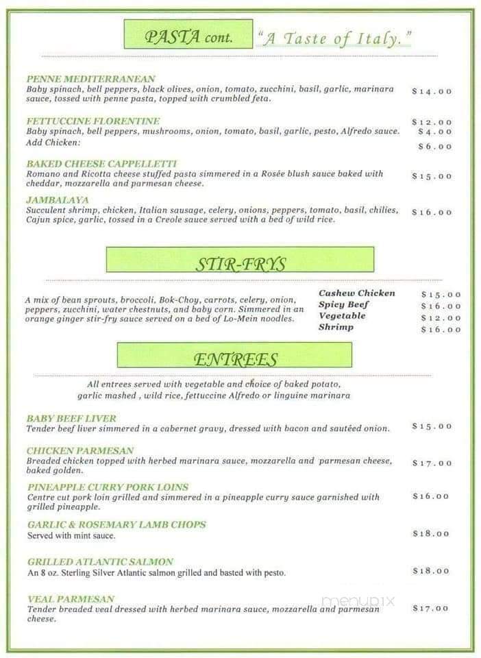 The Dragonfly - Massey, ON menu_pic