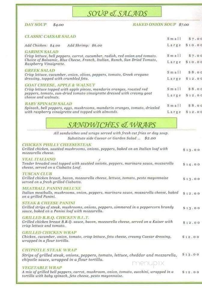 The Dragonfly - Massey, ON menu_pic